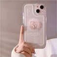 thumbnail image 3 of Funda de teléfono transparente con lazo de cristal 3D coreano para iPhone 16, 15, 14 Pro Max, 13, 12, 11 Pro Mini, X, XR, XS Max, 7, 8, 16 Plus, SE 2022, funda blanda, 3 of 4