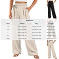 thumbnail image 3 of Oiangi Women's Wide Leg Dress Pants High Waist Tie Front Pant Pleated Casual Business Work Trousers with Pockets for Fall Black S, 3 of 9