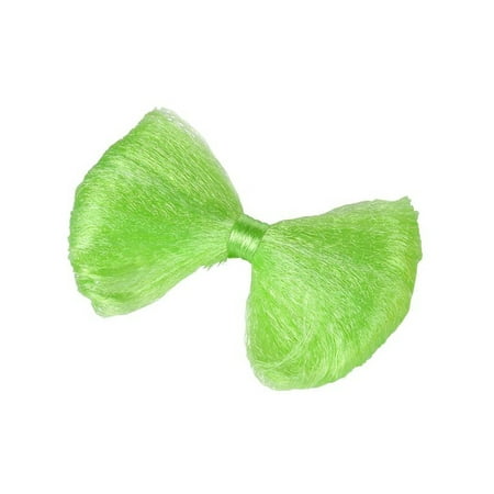 Cute Neon Green Rave Dance Party Club Hair Bow Tie Barrette Costume Accessory