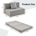 thumbnail image 3 of Costway Folding Mattress with Pillow 6 Inch Tri-fold Sofa Bed with High-Density Foam, 3 of 10