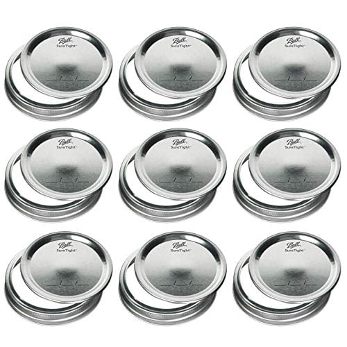 Mason Jar Wide Mouth Lids and Bands/Lot of 12 - Walmart ...