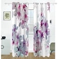 thumbnail image 2 of Coolnut Gentle Sakura Pattern Thermal Insulated Blackout Grommet Printed Window Curtain - 84x55 in - 100% Polyester 2 Panels, Stitchingstyles, 2 of 6