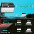 thumbnail image 3 of Solar Lights Outdoor, 206 LED Solar Security Lights with Motion Sensor Super Bright Solar Wall Lights 270° Solar Powered Lights IP65 Waterproof for Garden Pathway Porch Yard, 3 of 10