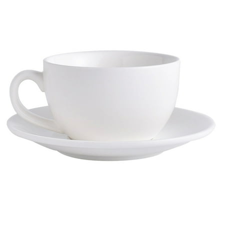 

1 Set Coffee Cup Saucer Simple Style Tea Cup Ceramic Water Drinking Cup