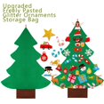 thumbnail image 3 of OurWarm DIY Felt Christmas Tree Snowman with Ornaments Fake Christmas Tree Kids Toys Christmas Party Decoration New Year 2019, 3 of 4