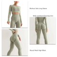 thumbnail image 3 of Kits De Polainas Superiores De Manga Larga, Traje De Yoga De Cintura Alta 2 Piezas Bodycon High Stretch Para El Hogar ACTIVE Cocina, Decoración y Otros, 3 of 5