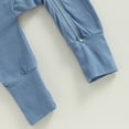 thumbnail image 6 of Okbabeha Newborn Zipper Romper Unisex Baby Girl Boy Long Sleeve Crewneck Zip Up Onesie Jumpsuit Onepiece Playsuit Fall Clothes, 6 of 7