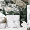 thumbnail image 6 of 3D Kraft Christmas Wrapping Paper Roll - Mini Roll - 17 Inch x 16.5 Feet - Silver and White Christmas Tree Wrapping Paper with Embossed Perfect for Holiday, Party Celebration, 6 of 15