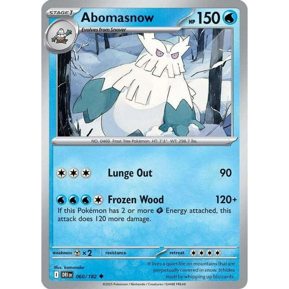 Pokemon Destined Rivals Uncommon Abomasnow #60