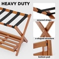 thumbnail image 5 of SpaceAid Portaequipajes totalmente montado, 1 paquete, soporte plegable de bambú para maleta para habitación de invitados, soporte plegable resistente para equipaje con estante de almacenamiento para, 5 of 5