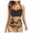Black, variant on Women's Bikini Sets, Floral Sunflower Printed Two Piece Triangle Bikini, Summer Beach Swimwear
