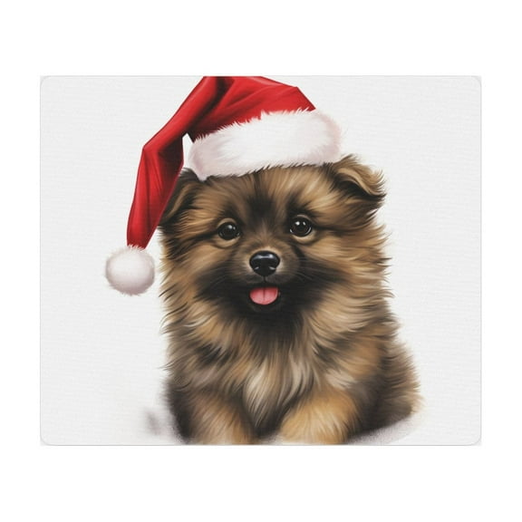 DistinctInk Mouse Pad - 1/4" Foam Rubber - Keeshonden Puppy Drawing