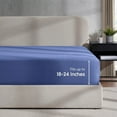 thumbnail image 3 of (2 pack) LammaLoe Extra Deep Pocket Full Size Fitted Sheet Only, Fits 18" to 24" Mattress, Soft Microfiber Fitted Bed Sheet, Royal Blue, 3 of 8