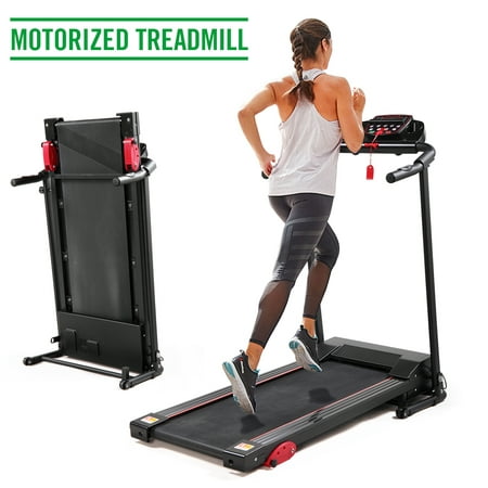 Jaxpety Folding Treadmill 2.0 HP Electric Motorized Fitness Running Home Machine 6.with LCD display/ iPad and Drink Holder