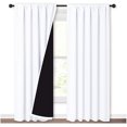 thumbnail image 1 of ZMLEVE Rideaux d'Ombrage Complet Robustes pour les Fenêtres, Super Lourds Rideaux Noirs Doublés Occultants pour Chambre à Coucher, Intimité Assurée Traitement de la Fenêtre (Blanc, Pack de 2, 52 Pouces W x 95 Pouces L), 1 of 7
