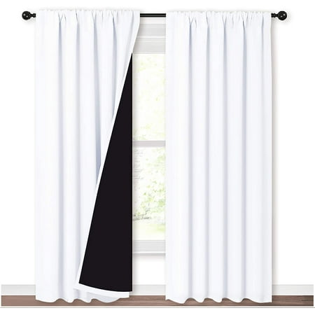 Blackout Curtain Panels Rod Pocket, 100 Inch Wide Curtain Panels