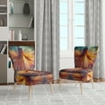 thumbnail image 2 of Designart "Opulent Fantasy Dress II" Orange Chaise d'Appoint Mode Rembourrée - Fauteuil Charmant pour Salon, 2 of 7