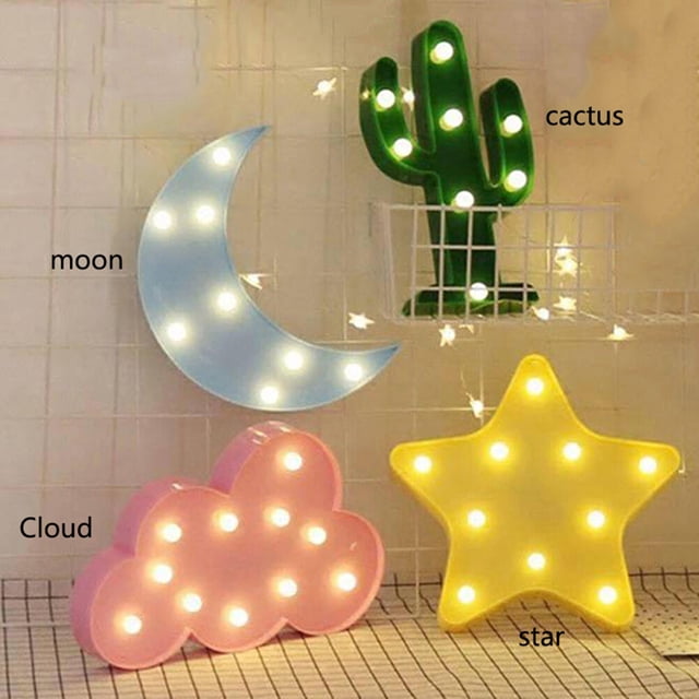 Luces nocturnas decorativas, luces nocturnas decorativas LED de luna creciente para niños, luz nocturna LED construida para durar
