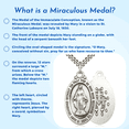 thumbnail image 4 of Sterling Silver Miraculous Medal Ring with Pink Cubic Zircon, Size 6, 4 of 6