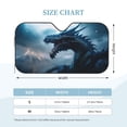 thumbnail image 3 of Bingfone Blue Thunder Storm Dragon Car Windshield Sunshade,Sun Foldable Sun Shield Sun Visor for Car - Small, 3 of 8