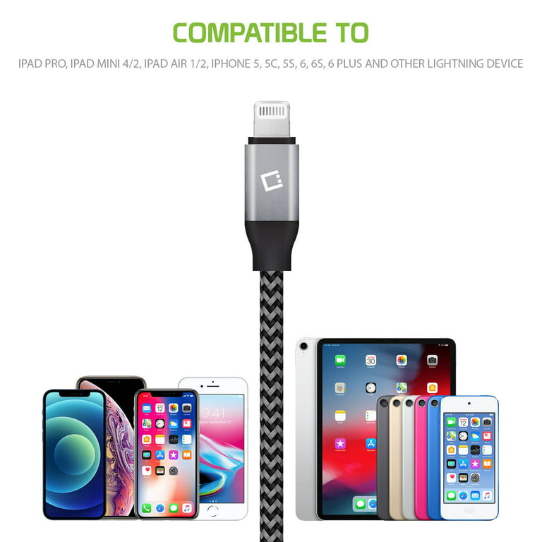 10 ft Black 8-pin Lightning to USB Cable - Lightning Cables, Cables