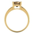 thumbnail image 4 of Clara Pucci 14K Yellow Gold 2.5ct Champagne Solitaire Ring for Women, 4 of 8