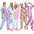 thumbnail image 2 of Kigurumi-Pijama de franela de unicornio para mujer, ropa de dormir Unisex, disfraces de Anime para adultos, invierno, navidad, 2 of 4