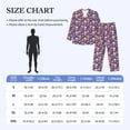 thumbnail image 4 of Cauagu rock Skull record Print Men's Long-Sleeve Pajama Set,Soft Button-Front 2Pjs for Men Long Sleeve Men’s Sleepwear-Large, 4 of 7
