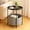 Black, variant on PinkSheep Round Side Table with Storage Bakset, Small Bedside Table End Table for Living Room Bedroom, Black