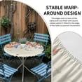 thumbnail image 2 of Orange Blue Leaves Fall Round Tablecloth for 45-54 Inch Tables,Fitted Table Cover with Elastic Edge,Thanksgiving Small Pumpkins Weeping Waterproof Outdoor Table Cloth Protector for Patio Dinner, 2 of 9