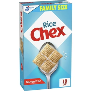 Rice Chex Cereal, Gluten Free Breakfast Cereal, Made with Whole Grain, Family Size, 18 OZ