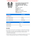 thumbnail image 2 of Front and Rear Suspension Strut and Shock Absorber Assembly Kit - Compatible with 2006 - 2009 Ford Fusion 2007 2008, 2 of 2