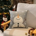 thumbnail image 4 of Gray Christmas Pillow Covers 20x20 Set of 4 for Christmas Decorations Merry Christmas Tree Believe Snowflake Winter Holiday Decor Throw Cushion Case for Home Couch, 4 of 6