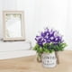 thumbnail image 4 of Arreglo de mesa con ramo de flores artificiales - Decoración de plantas en maceta falsa, centro de mesa floral de plástico, adorno de la encimera de escritorio interior, 4 of 6