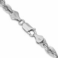 thumbnail image 4 of 14K White Gold 5.5mm D/C Rope With Lobster Clasp Chain (24 X 5.5) Made In Peru 040w-24, 4 of 5