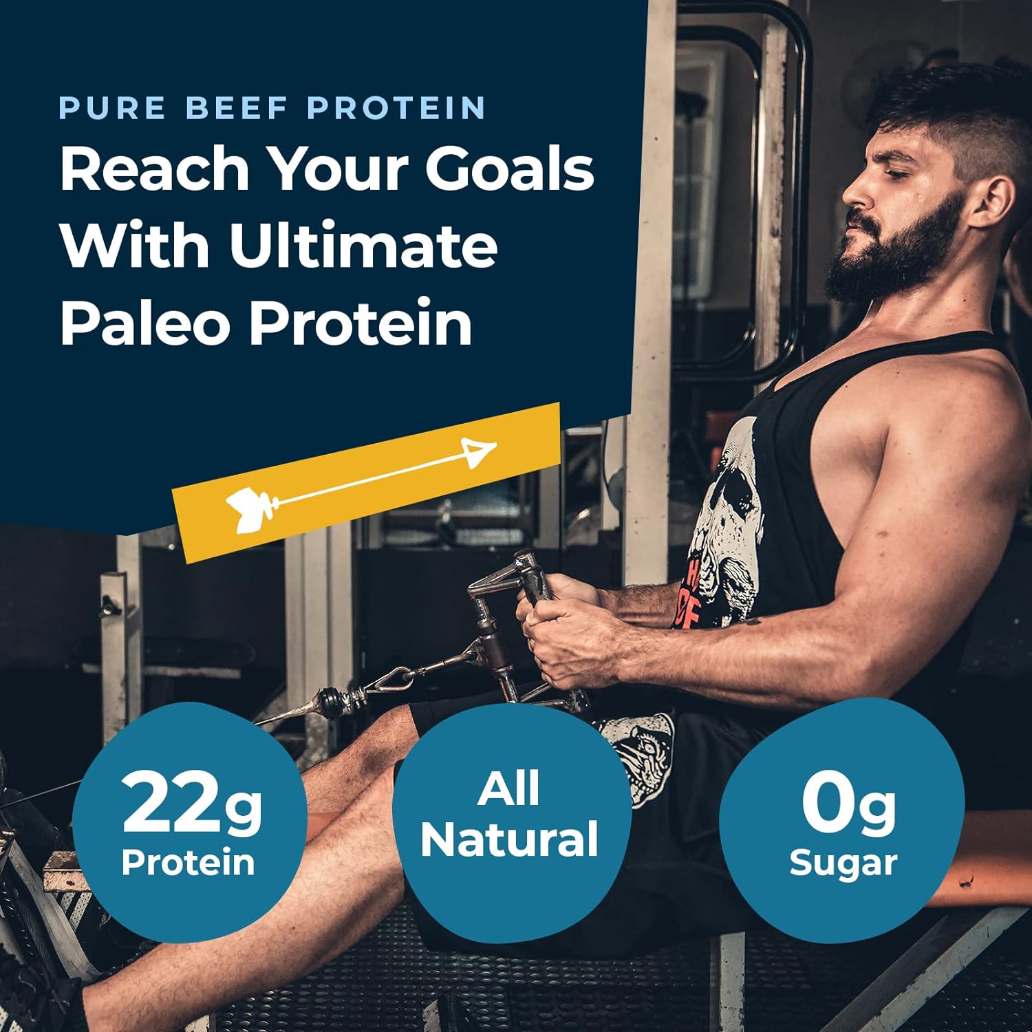 Ultimate Paleo Protein Powder | Premium Grass Fed Beef Protein with Collagen Peptides | Paleo Friendly, Gluten Free, Keto Friendly, No Artificial Sweeteners or Preservatives - Chocolate, 15 Servings