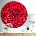 thumbnail image 2 of Designart 'Pink Aster Flower Petals Close up ' Modern Wall Clock, 2 of 3
