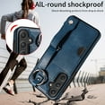 thumbnail image 4 of TECH CIRCLE Case for Samsung Galaxy A34 5G (6.6") 2023 - Lightweight Leather Phone Case with Stand & Card Holder & Buckle & Hand Strap, Protective Functional Cover, Blue, 4 of 8