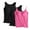 Hot Pink, variant on fatyb 3 Pack Women's Tops with Built-In Bra Sleeveless Comfy Tank Tops Solid Color Lounge Undershirts