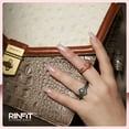 thumbnail image 7 of Rinfit Silicone Rings for Women; Female Wedding Band; Pear and Round Set; Black and Gold, Size 7, 7 of 7