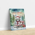 thumbnail image 3 of Merry Christmas Santa Reindeer Antlers Shih Tzu Sleigh Xmas Winter Holiday Vertical Matte Canvas Poster Lion Dog Lover Gifts Wall Art Home Decor - 00023, 3 of 5