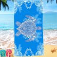 thumbnail image 1 of Toalla de Playa Estampada de Microfibra, Doble Cara, Terciopelo, Pareo de Baño Absorbente y de Secado Rápido., 1 of 6