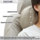 thumbnail image 2 of Almohada para reposacabezas de automóvil Unique Bargains, soporte para cuello ergonómico y cómodo, cuero Nappa, espuma de memoria, ancho ajustable, blanco, 1 pieza para conducción y viajes, 2 of 7
