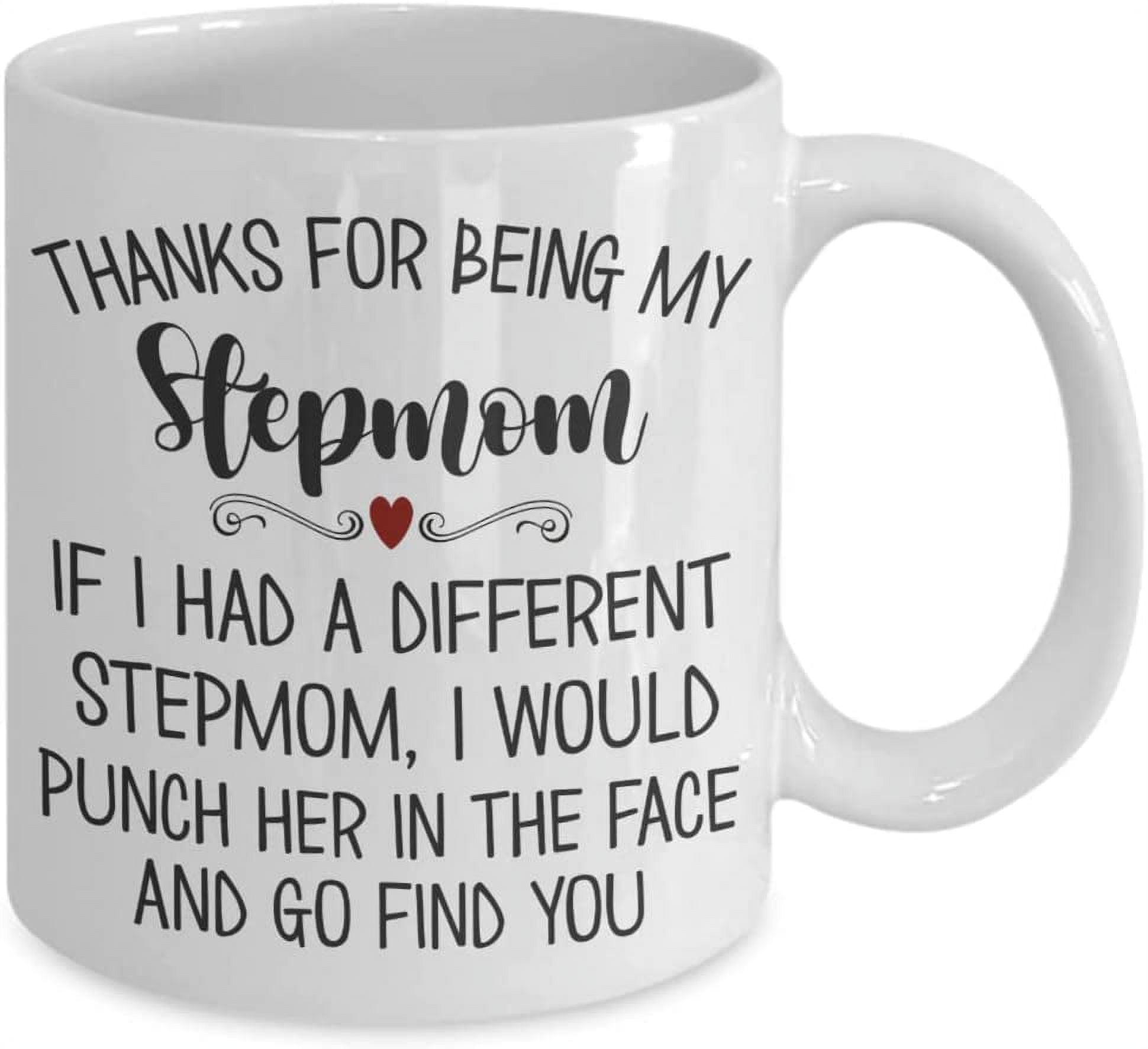 Personalized Step mom Coffee Mug Cups 11oz 15oz I Smile Because You're My  Stepmom Mugs Birthday Mothers Day Christmas Gifts For Stepmother Stepmoms Gift  Step Child Daughter Son Custom Name 