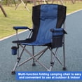 thumbnail image 5 of Pinshey Heavy-Duty Folding Camping Chair with Side Storage Pocket, Blue, 5 of 9