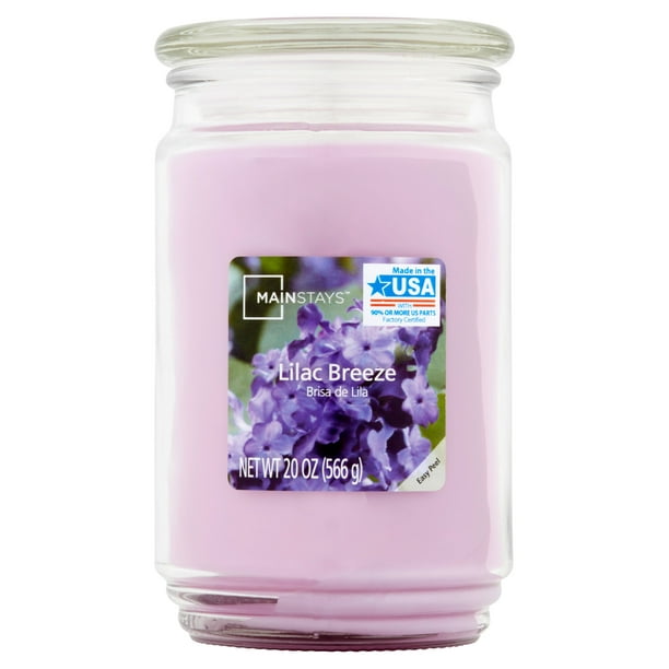 Mainstays Lilac Breeze Single-Wick Jar Candle, 20 oz. - Walmart.com ...