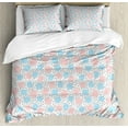 thumbnail image 1 of Polka Dots Duvet Cover Set King Size, Illustration of Pastel Tone Blots Polka Dots Continuing Simplistic, Decorative 3 Piece Bedding Set with 2 Pillow Shams, White and Multicolor, by Ambesonne, 1 of 3