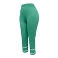 thumbnail image 4 of SAWOBUUN Womens Capri Leggings High Waisted Stretchy Cropped Pants Cutout Ankle Summer Casual Skinny Trousers, 4 of 9
