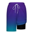 thumbnail image 6 of Taqqpue Mens Tie Dye Graphic Shorts Athletic Running Basketball Shorts Casual Summer Beach Elastic Waist Drawstring Shorts with Compression Liner, 6 of 6