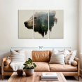 thumbnail image 2 of Elephant Stock Pacific Northwest Black Bear Wall Art - Horizontal Multi Panel Canvas - Living Room Wall Decor - Animal Multi Panel - Teal And Brown Decor By Davies Babies - 57" x 36", 2 of 4